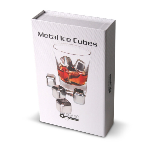 Fém jégkockák whiskyhez