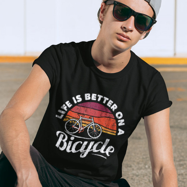 Póló "Life is better on a bicycle"