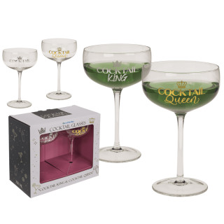 "Cocktail King & Queen" koktélpohár-készlet "Cocktail King & Queen" koktélpohár-készlet