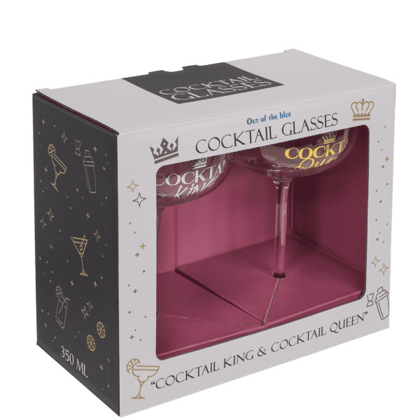 "Cocktail King & Queen" koktélpohár-készlet