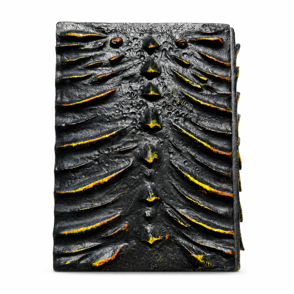 3D-s sárkányszemmel díszített jegyzetfüzet: „The Dark Book”