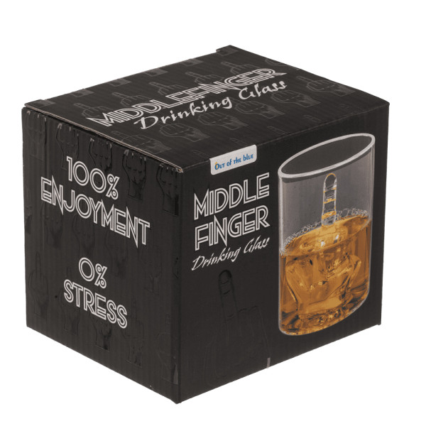 Whiskey pohár „Middle Finger“, 350 ml