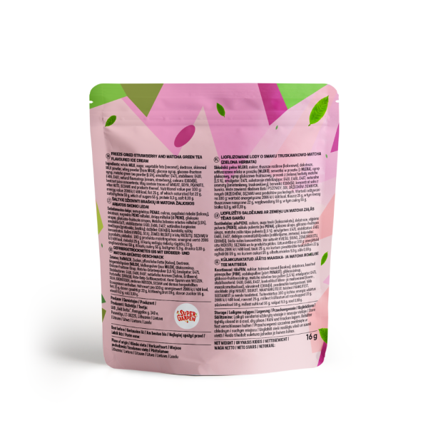 STAR CANDIES fagyasztva szárított matcha- és eperízű fagylalt, 16g
