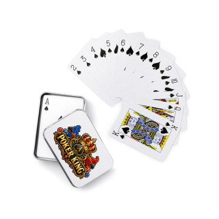 Játékkártyák fémdobozban „Poker King”