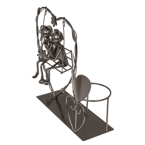 Fém palacktartó „Pár a hintán” Fém palacktartó „Pár a hintán”