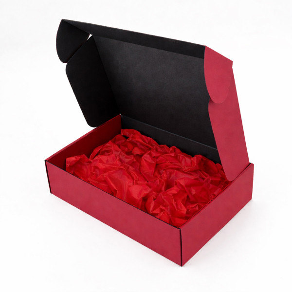 Prémium ajándékdoboz, sötétpiros 305x215x85 mm