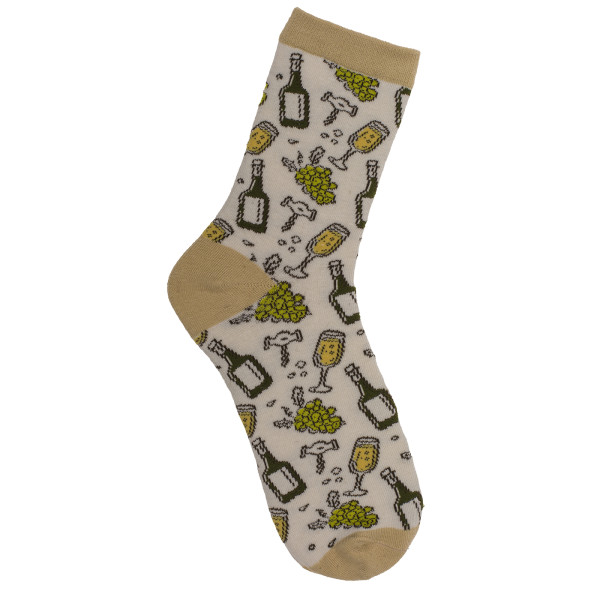 Piros és fehér boros zokni, 2 pár