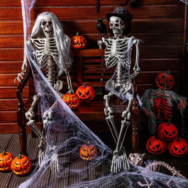 Halloween pókháló és 3 pók