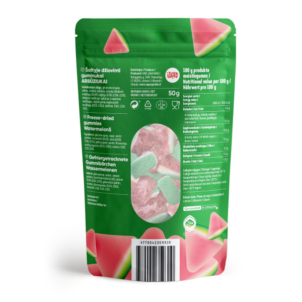 STAR CANDIES fagyasztva szárított gumicukor "Görögdinnyék", 50 g