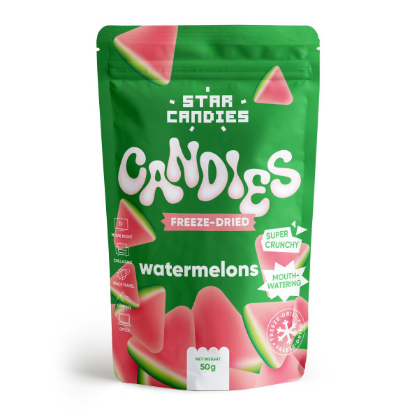 STAR CANDIES fagyasztva szárított gumicukor "Görögdinnyék", 50 g