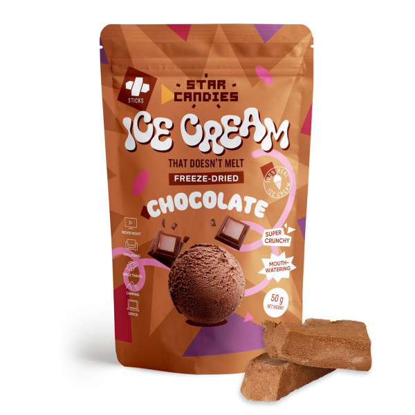STAR CANDIES fagyasztva szárított csokoládéfagylalt, 50g