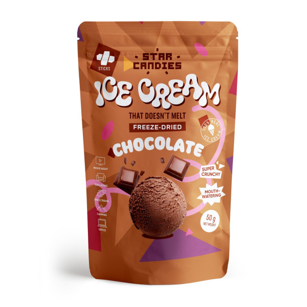 STAR CANDIES fagyasztva szárított csokoládéfagylalt, 50g