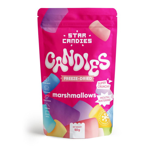 STAR CANDIES fagyasztva szárított mályvacukor, 50 g