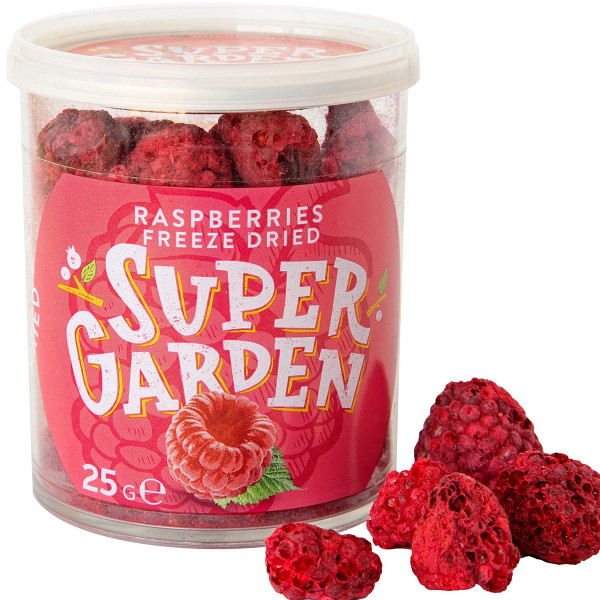 SUPER GARDEN fagyasztva szárított málna, 25 g SUPER GARDEN fagyasztva szárított málna, 25 g