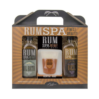 Kozmetikai ajándékcsomag "RUM SPA" – tusfürdő (100 ml), habfürdő (100 ml), kézmosó (70 g)