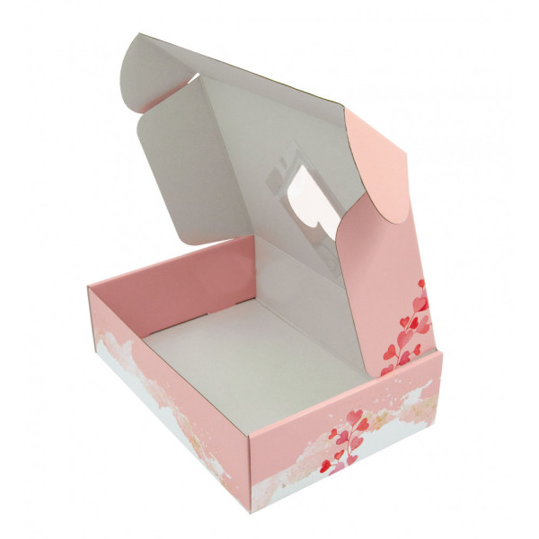 Ajándékdoboz szív alakú ablakkal 305x215x85 mm Ajándékdoboz szív alakú ablakkal 305x215x85 mm