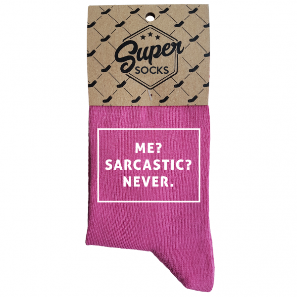 Női zokni „Me? Sarcastic? Never“