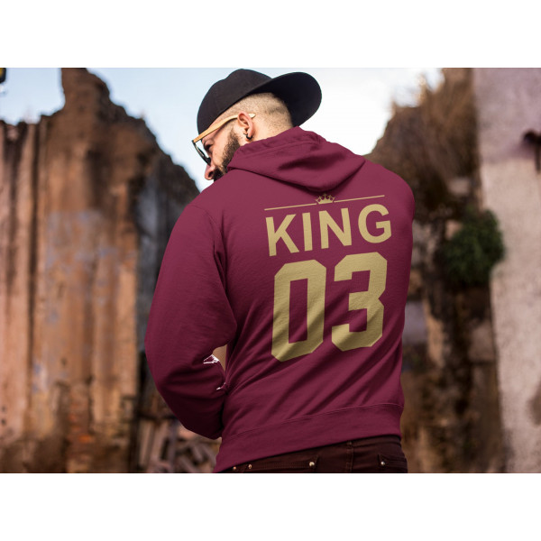 Pulóver szett "KING & QUEEN" a kiválasztott számokkal Pulóver szett "KING & QUEEN" a kiválasztott számokkal