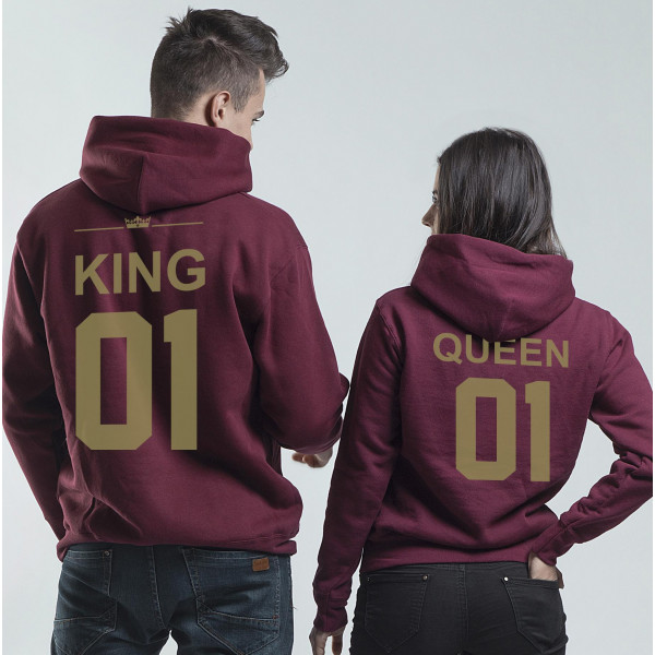 Pulóver szett "KING & QUEEN" a kiválasztott számokkal Pulóver szett "KING & QUEEN" a kiválasztott számokkal