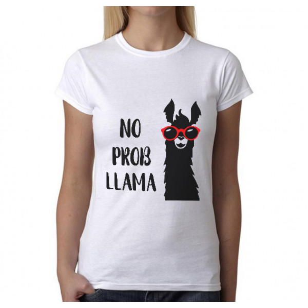Női Póló "No prob-llama"
