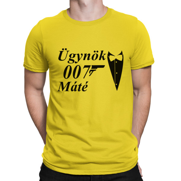 Póló "007 ügynök" a választott névvel