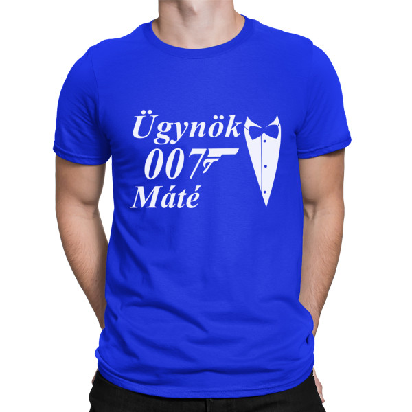 Póló "007 ügynök" a választott névvel
