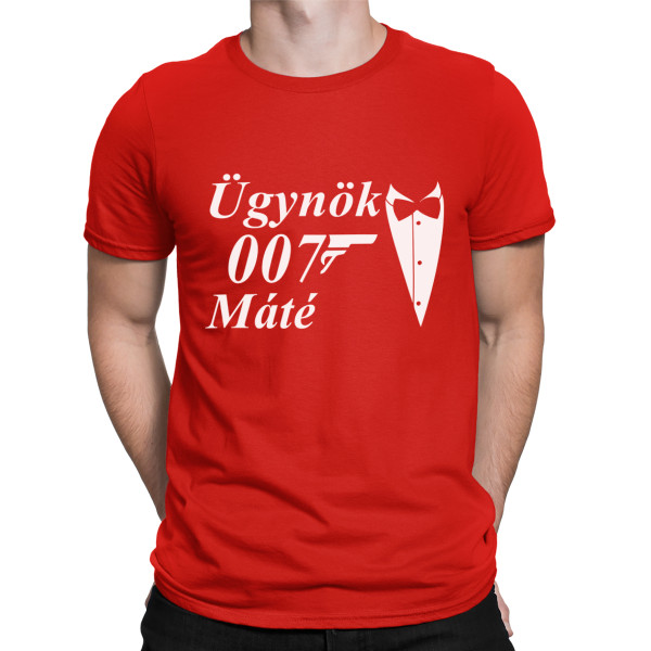 Póló "007 ügynök" a választott névvel