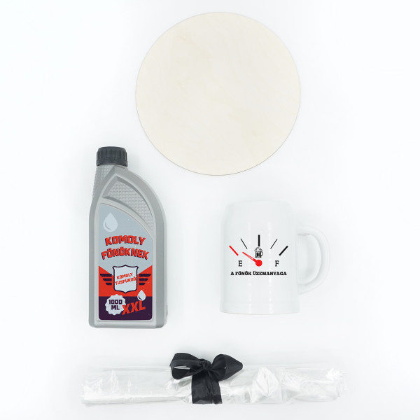 Ajándékcsomag "A főnök üzemanyaga" Ajándékcsomag "A főnök üzemanyaga"