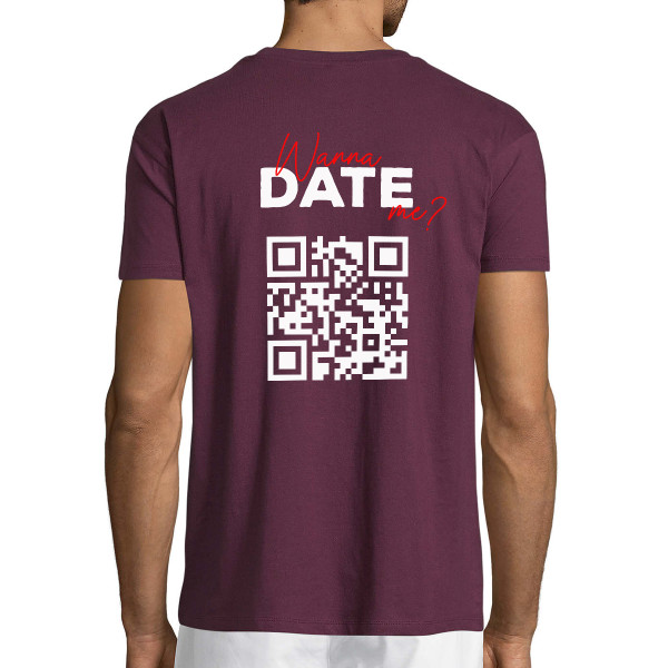Akarsz randizni velem? póló személyre szabott QR-kóddal