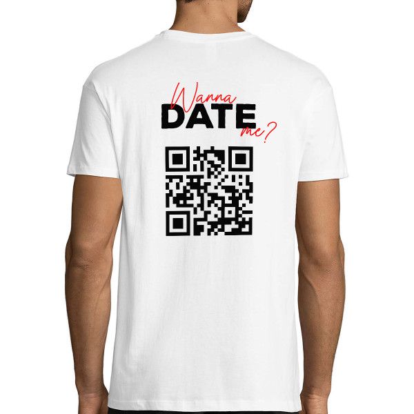 Akarsz randizni velem? póló személyre szabott QR-kóddal