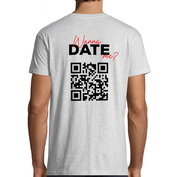 Akarsz randizni velem? póló személyre szabott QR-kóddal