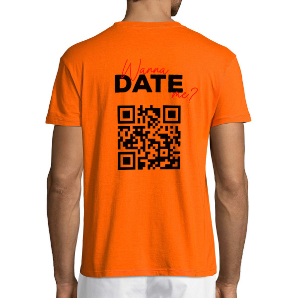 Akarsz randizni velem? póló személyre szabott QR-kóddal