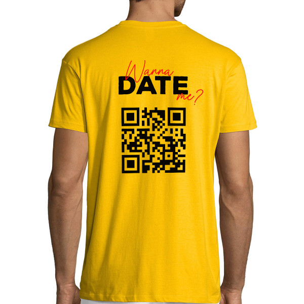 Akarsz randizni velem? póló személyre szabott QR-kóddal