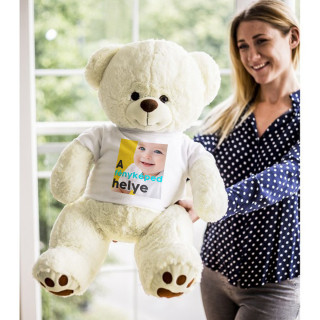 XXL medve "Albert" saját fotóval (46 cm)