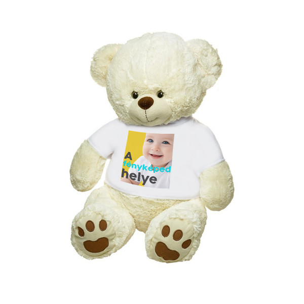 XXL medve "Albert" saját fotóval (46 cm)