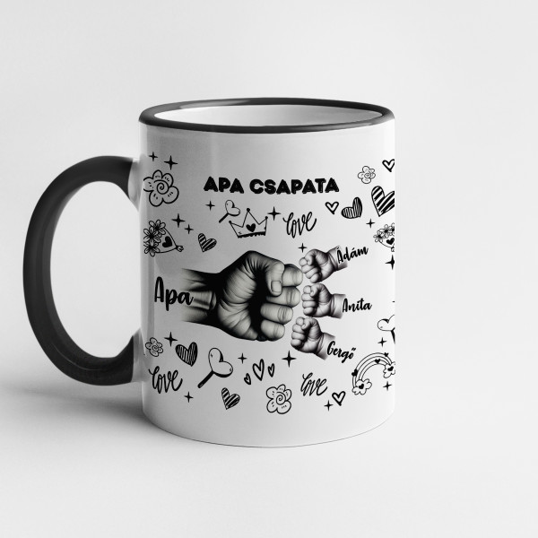 "Apa csapata" bögre a gyerekek nevével