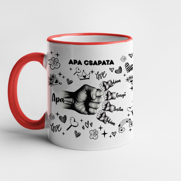 "Apa csapata" bögre a gyerekek nevével