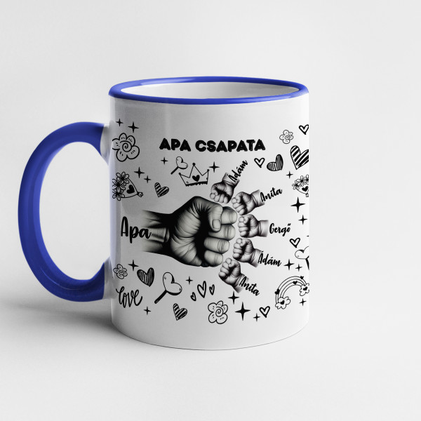 "Apa csapata" bögre a gyerekek nevével