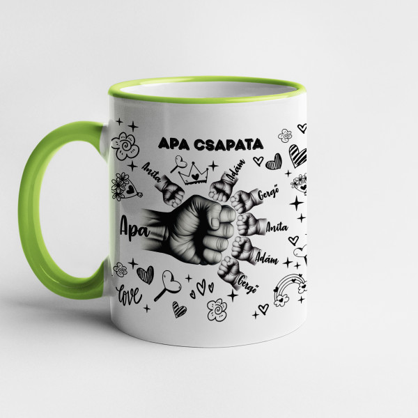 "Apa csapata" bögre a gyerekek nevével