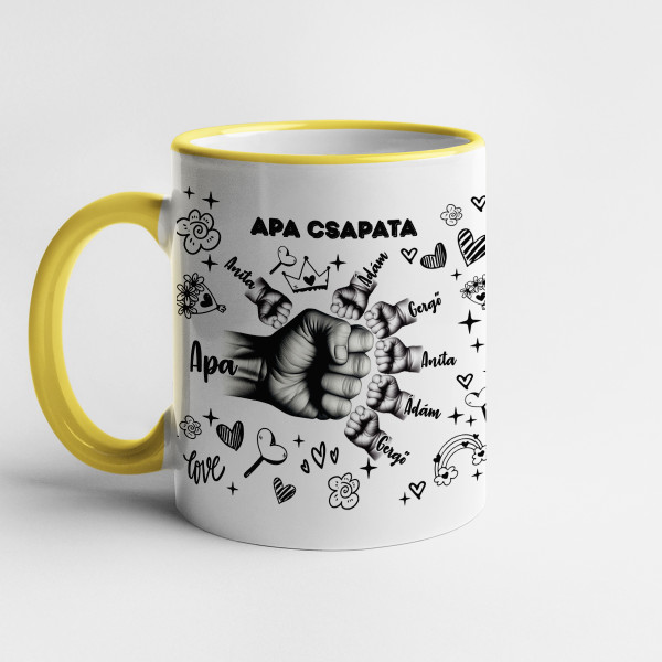 "Apa csapata" bögre a gyerekek nevével