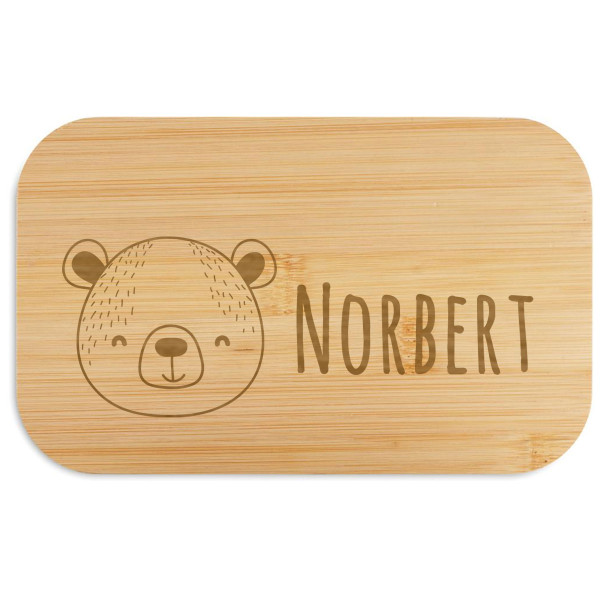 "BEIBABOX – mackó" uzsonnás doboz a választott névvel