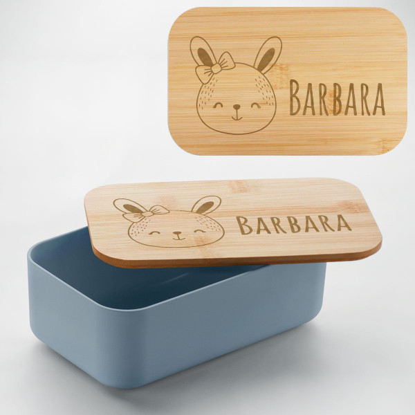 "BEIBABOX – nyuszi" uzsonnás doboz a választott névvel