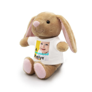 Plüss nyúl "Binky" saját fotóval (18 cm)