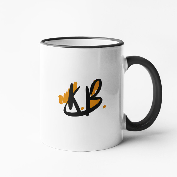 Bögre a cég logójával és a főnök nevével