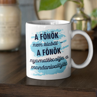 Bögre "A főnök hangsúlyozza az álláspontját"