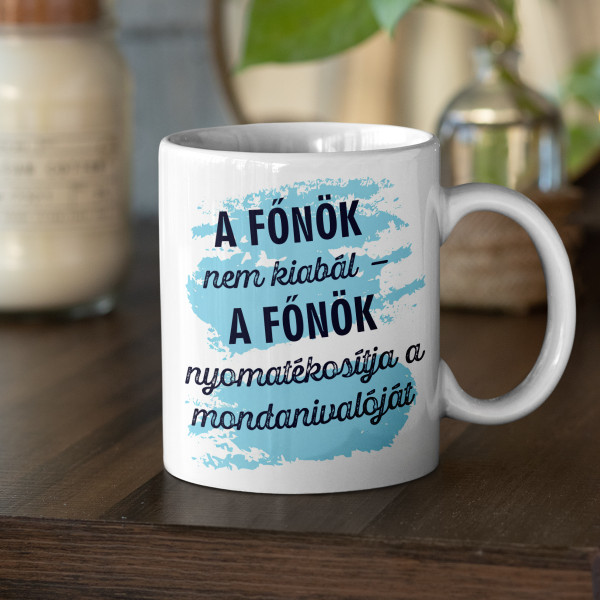 Bögre "A főnök hangsúlyozza az álláspontját"