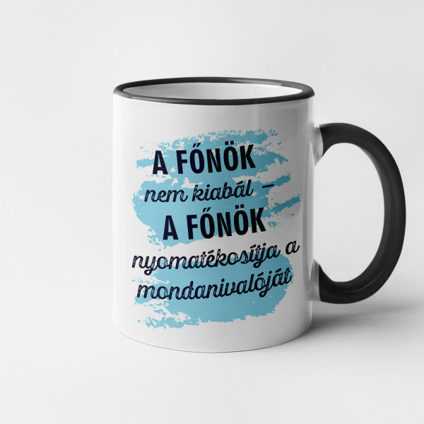 Bögre "A főnök hangsúlyozza az álláspontját"