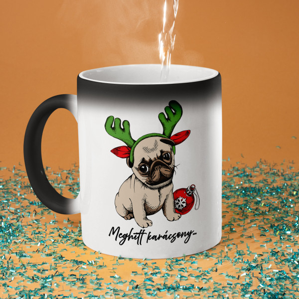 Bögre "A mopsz karácsonya"