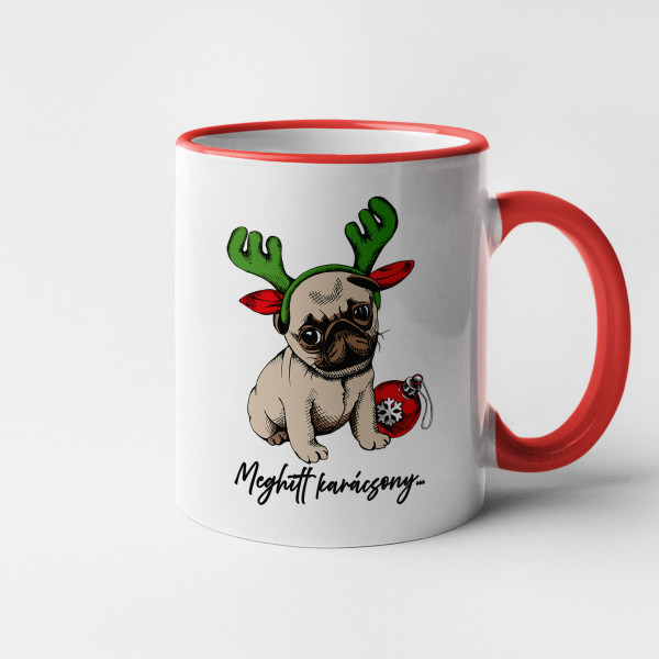 Bögre "A mopsz karácsonya"