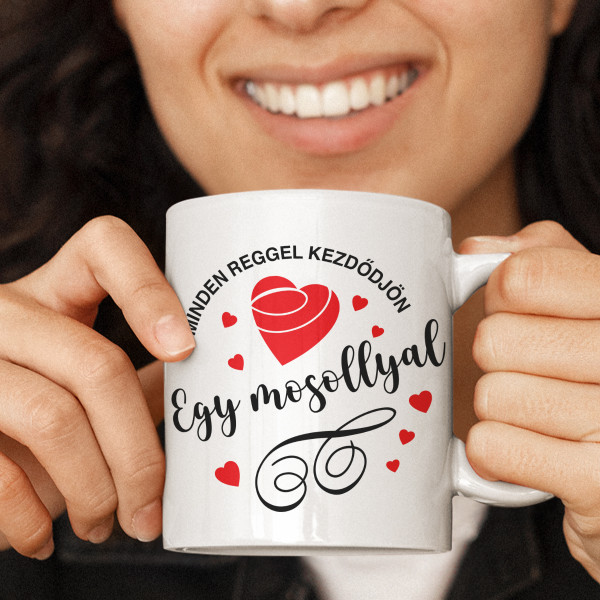 Bögre "A reggel mosollyal kezdődik"